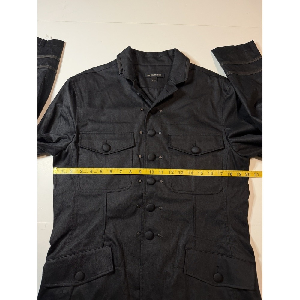 NWOT John Varvatos Multi-Button Black Military Utility Officer Jacket Sz Small - Picture 9 of 10
